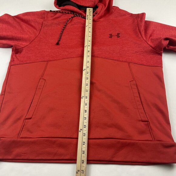 Under Armour Storm1 Hoodie Sweatshirt Mens L Red Loose Fleece Long Sleeve - Picture 5 of 11